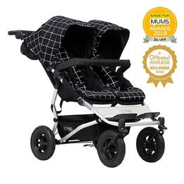 Количка за близнаци или породени деца Mountain Buggy Duet v3, дизайн каре