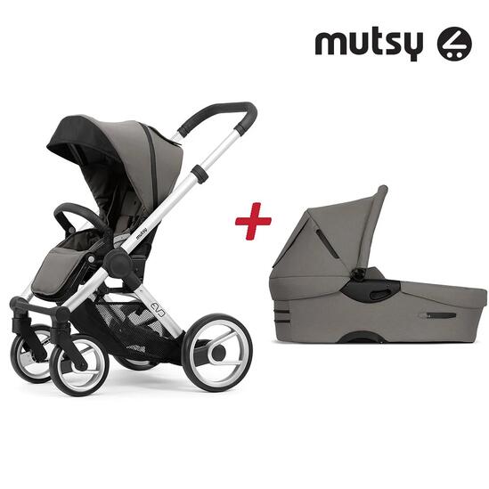 Mutsy Пакет шаси standart + сива дръжка + bold седалка + кош Evo warm grey