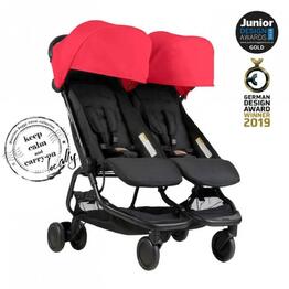 Количка за близнаци Nano duo v1 Mountain Buggy, червена